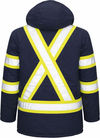 An image of a Custom Tough Duck Safety Parka in Navy!