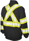 Am image of a Custom Tough Duck Safety Quarter Zip Pullover in Black!