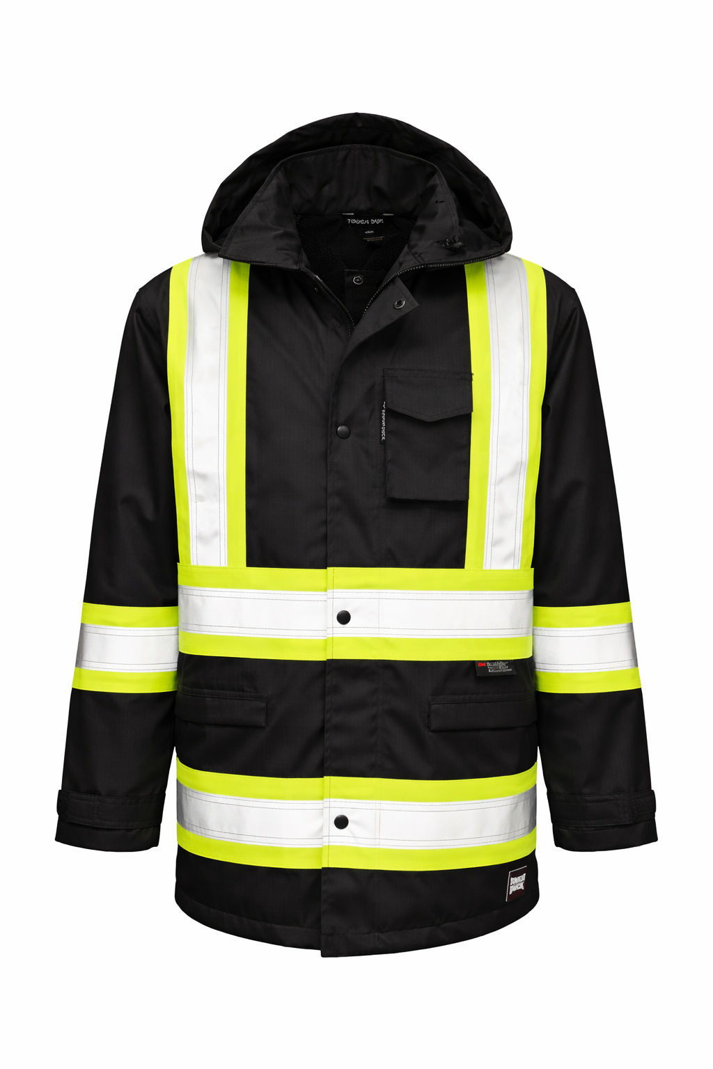 Tough Duck Safety Rain Jacket in Black