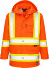 An image of a Custom Tough Duck Safety Rain Jacket in Fluorescent Orange!