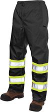 Am image of a Custom Tough Duck Safety Rain Pant in Black!