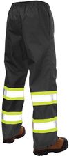 Am image of a Custom Tough Duck Safety Rain Pant in Black!