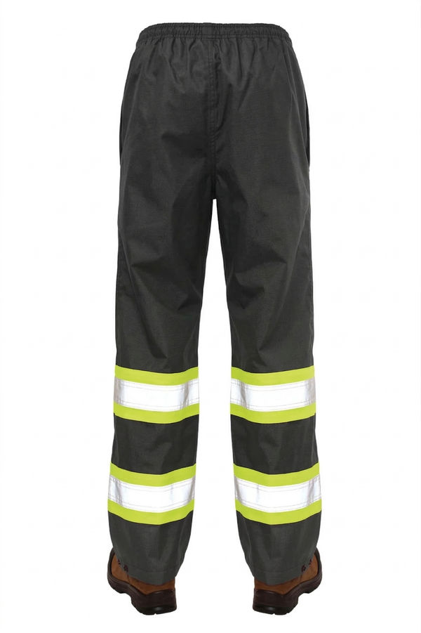An image of a Custom Tough Duck Safety Rain Pant in Black!