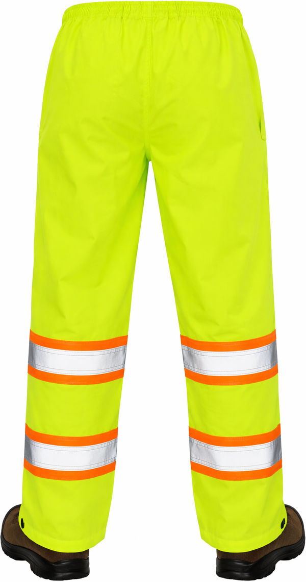 An image of a Custom Tough Duck Safety Rain Pant in Fluorescent Green!