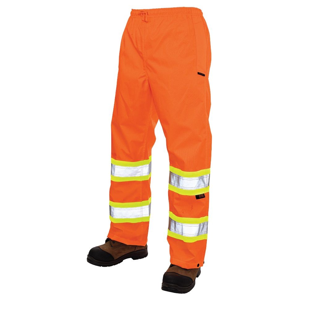 Tough Duck Safety Rain Pant in Fluorescent Orange
