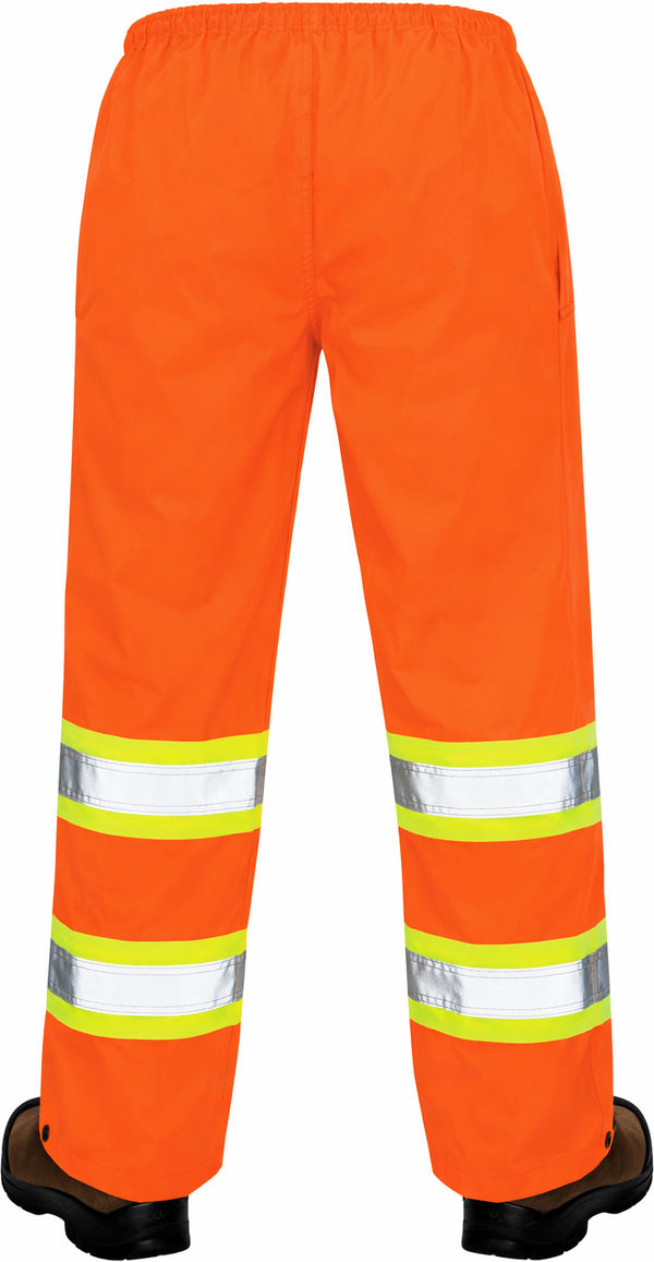 An image of a Custom Tough Duck Safety Rain Pant in Fluorescent Orange!