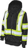 Am image of a Custom Tough Duck Safety Womens Traffic Hoodie with Quick Release Hood in Black!
