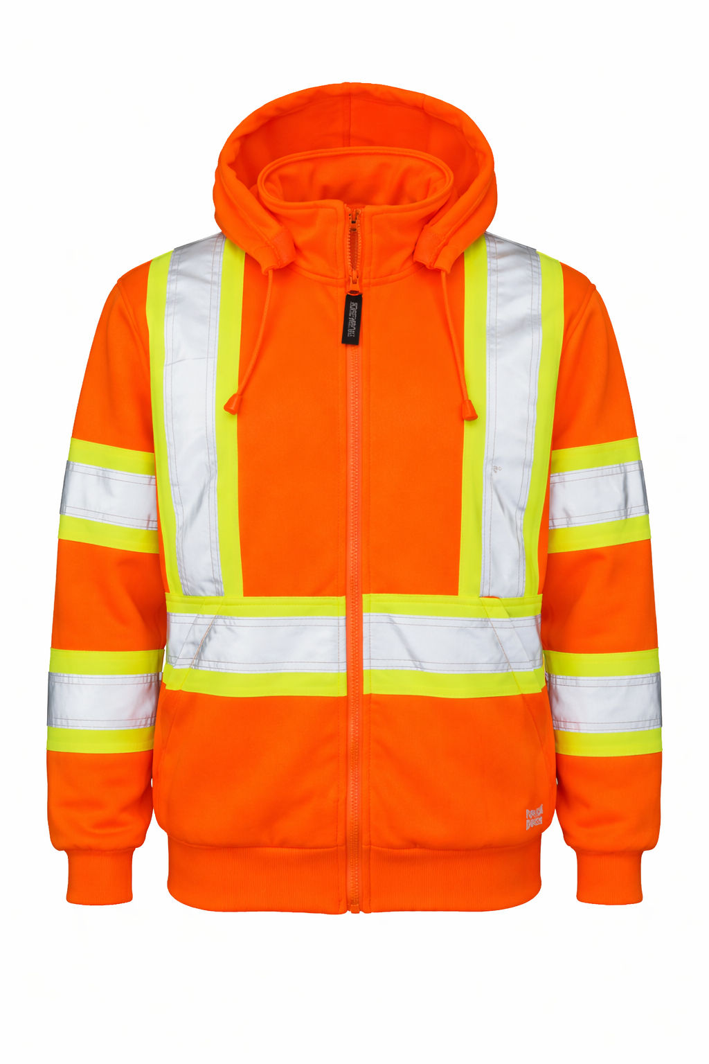 Tough Duck Safety Womens Traffic Hoodie with Quick Release Hood in Fluorescent Orange