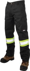 Am image of a Custom Tough Duck Safety Work Pant in Black!