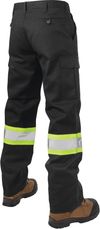 Am image of a Custom Tough Duck Safety Work Pant in Black!