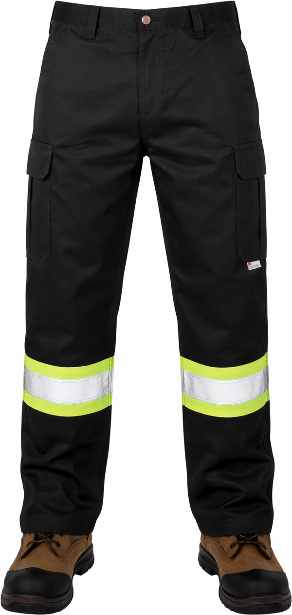 An image of a Custom Tough Duck Safety Work Pant in Black!