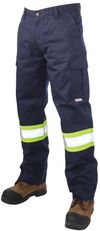 Am image of a Custom Tough Duck Safety Work Pant in Navy!