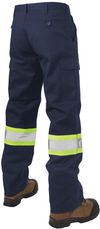Am image of a Custom Tough Duck Safety Work Pant in Navy!