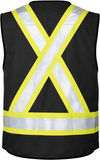 An image of a Custom Tough Duck Surveyor Safety Vest in Black!