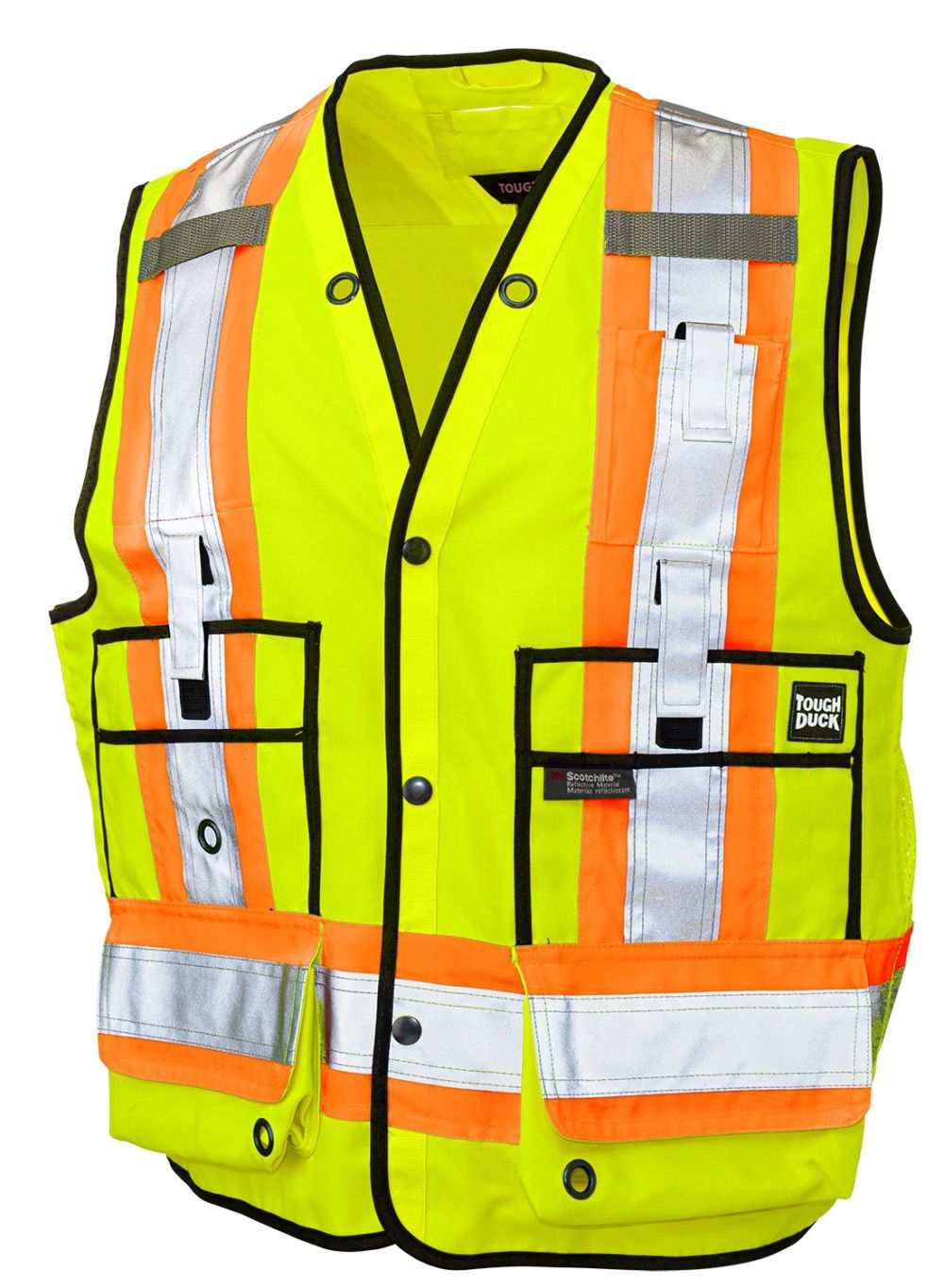 Tough Duck Surveyor Safety Vest in Fluorescent Green