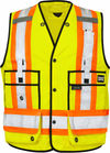 An image of a Custom Tough Duck Surveyor Safety Vest in Fluorescent Green!