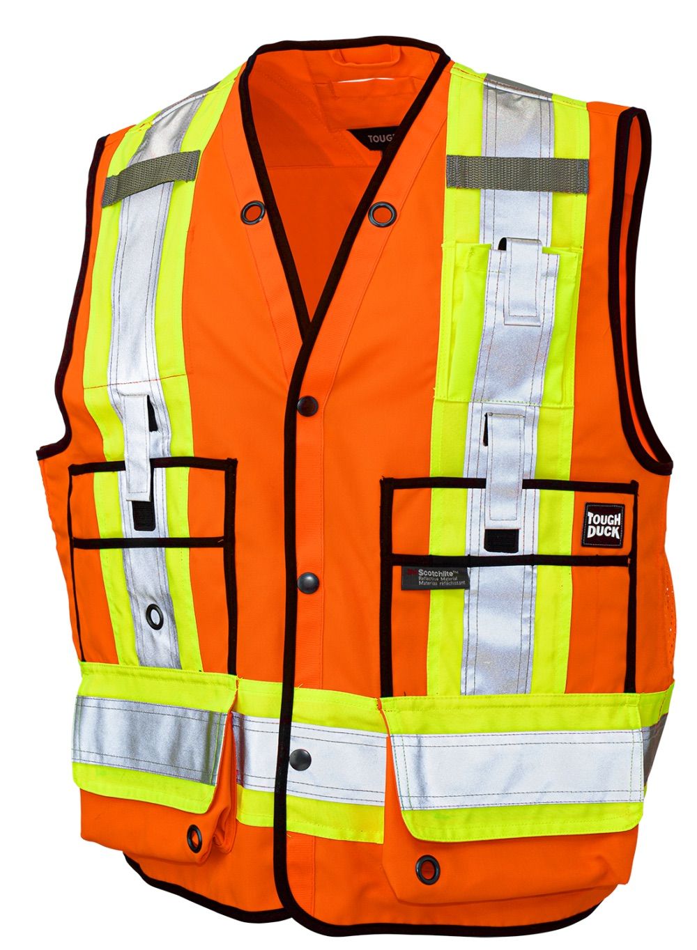 Tough Duck Surveyor Safety Vest in Fluorescent Orange