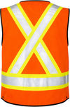 An image of a Custom Tough Duck Surveyor Safety Vest in Fluorescent Orange!