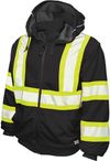 Am image of a Custom Tough Duck Thermal Safety Hoodie in Black!