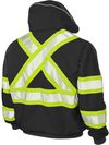 Am image of a Custom Tough Duck Thermal Safety Hoodie in Black!