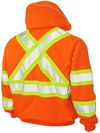 Am image of a Custom Tough Duck Thermal Safety Hoodie in Fluorescent Orange!