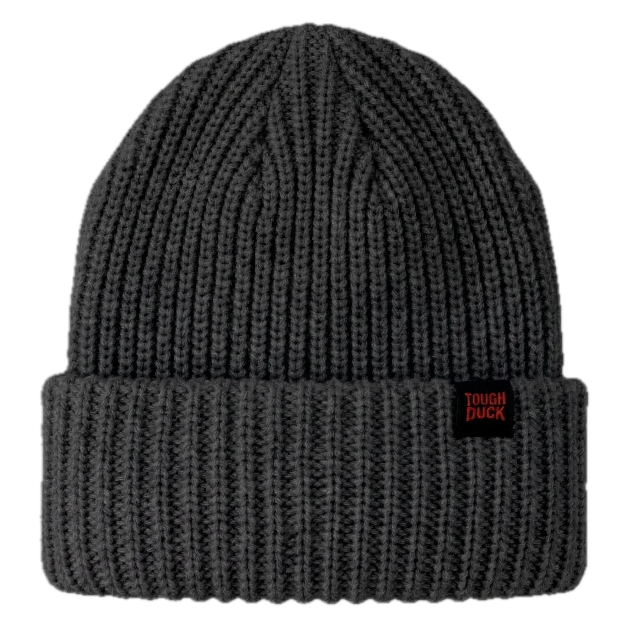 Tough Duck Thick Knit Rib Watch Cap in Black