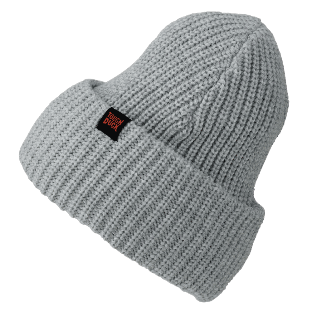 Tough Duck Thick Knit Rib Watch Cap in Grey