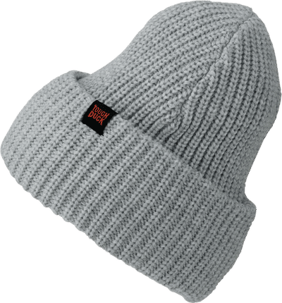 Am image of a Custom Tough Duck Thick Knit Rib Watch Cap in Grey!