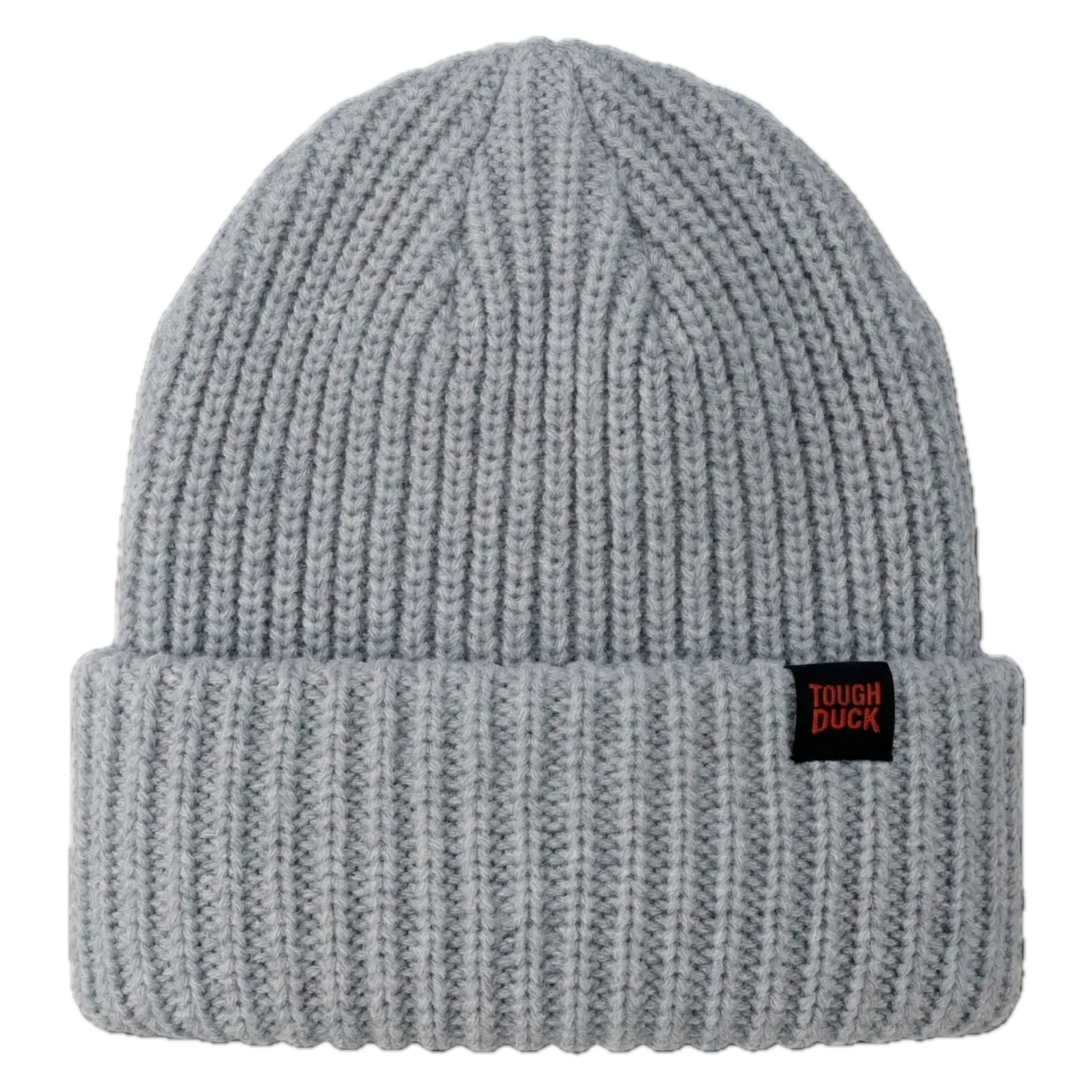 Tough Duck Thick Knit Rib Watch Cap in Grey