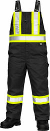 An image of a Custom Tough Duck Twill Blend Safety Overall in Black!