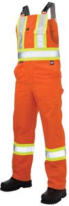 Am image of a Custom Tough Duck Twill Blend Safety Overall in Fluorescent Orange!