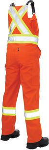 Am image of a Custom Tough Duck Twill Blend Safety Overall in Fluorescent Orange!
