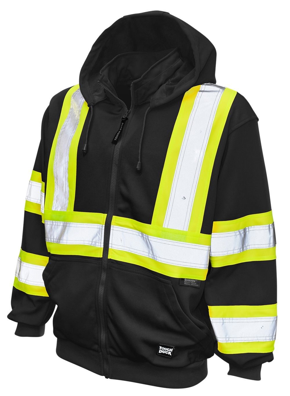 Tough Duck Unlined Safety Hoodie in Black