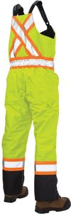 Am image of a Custom Tough Duck Waterproof Breathable Safety Overall in Fluorescent Green!