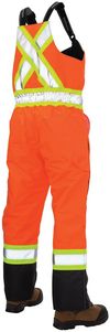 Am image of a Custom Tough Duck Waterproof Breathable Safety Overall in Fluorescent Orange!