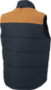 Am image of a Custom Tough Duck Woodsman Vest in Navy!