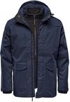 Am image of a Custom Stormtech Youth Vortex HD 3 in 1 System Parka in NAVY!