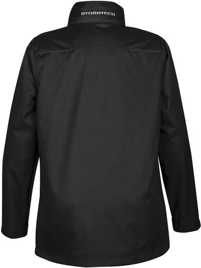 Am image of a Custom Stormtech Women's Vortex HD 3 In 1 System Parka in Black!