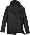 Am image of a Custom Stormtech Women's Vortex HD 3 In 1 System Parka in Black!