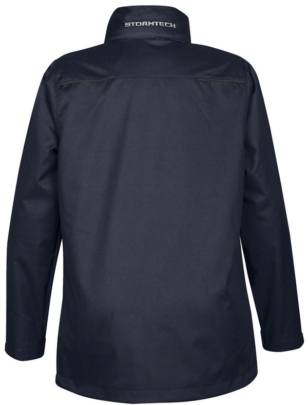 Am image of a Custom Stormtech Women's Vortex HD 3 In 1 System Parka in Navy!