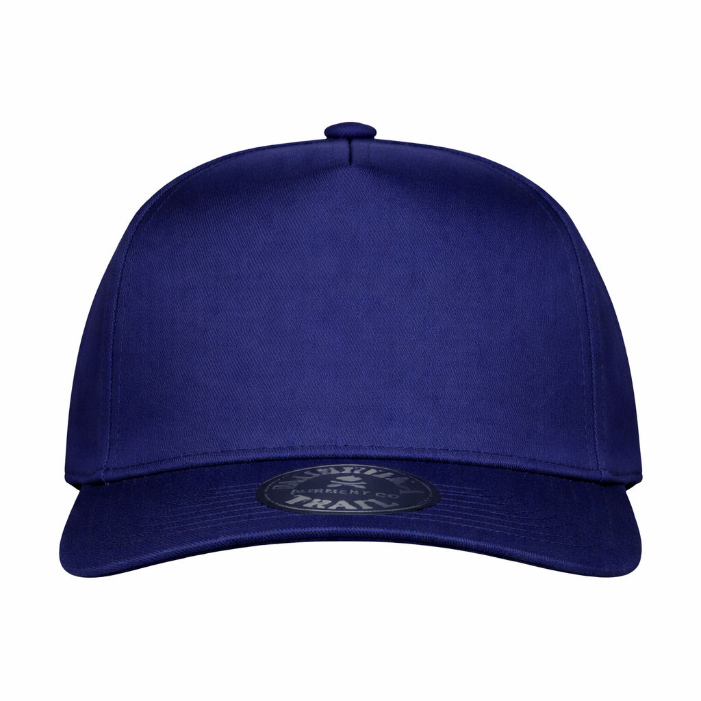 True North 5 Panel Poly Cotton Twill Snap Back Cap in Navy