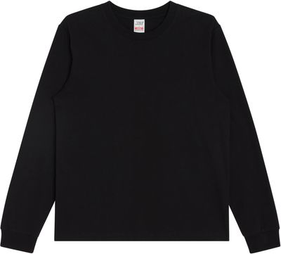 Am image of a Custom Made Blanks Gym Class Longsleeve Tshirt in Phantom Black!