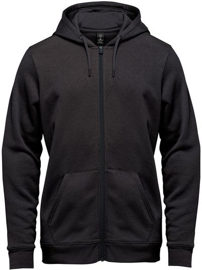 Am image of a Custom Stormtech Monashee Fleece Full Zip Hoody in Black!