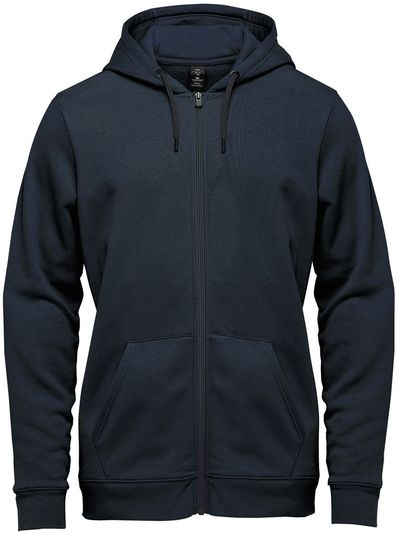 Am image of a Custom Stormtech Monashee Fleece Full Zip Hoody in Navy!
