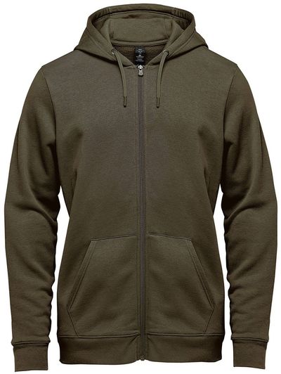 Am image of a Custom Stormtech Monashee Fleece Full Zip Hoody in Moss Heather!