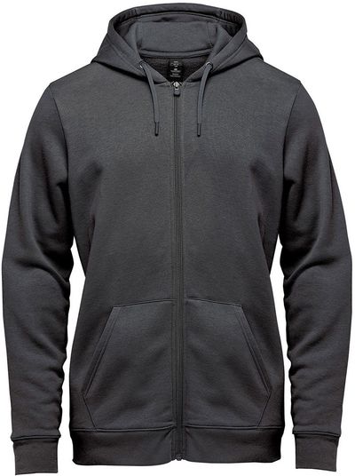 Am image of a Custom Stormtech Monashee Fleece Full Zip Hoody in Charcoal Heather!