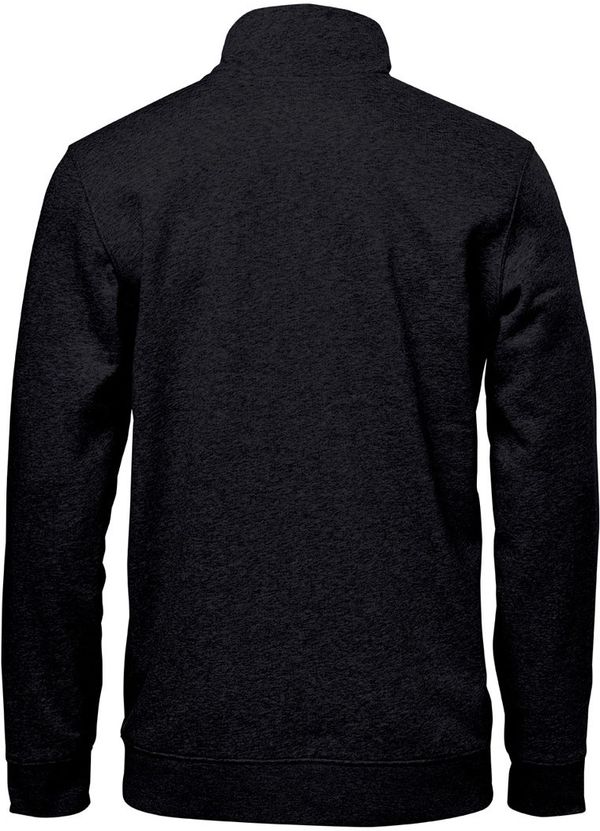 Am image of a Custom Stormtech Men's Monashee Quarter Zip Pullover in Black!