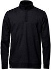 Am image of a Custom Stormtech Men's Monashee Quarter Zip Pullover in Black!