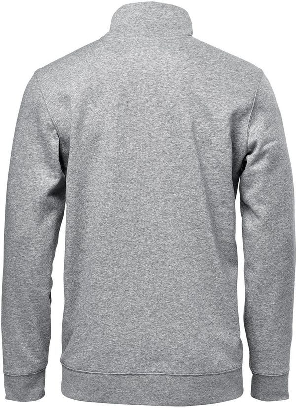 Am image of a Custom Stormtech Men's Monashee Quarter Zip Pullover in Granite Heather!