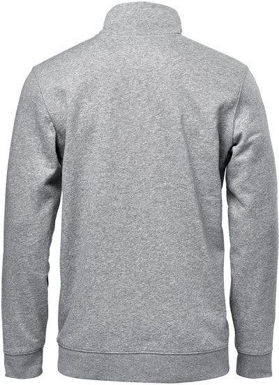 Am image of a Custom Stormtech Men's Monashee Quarter Zip Pullover in Granite Heather!